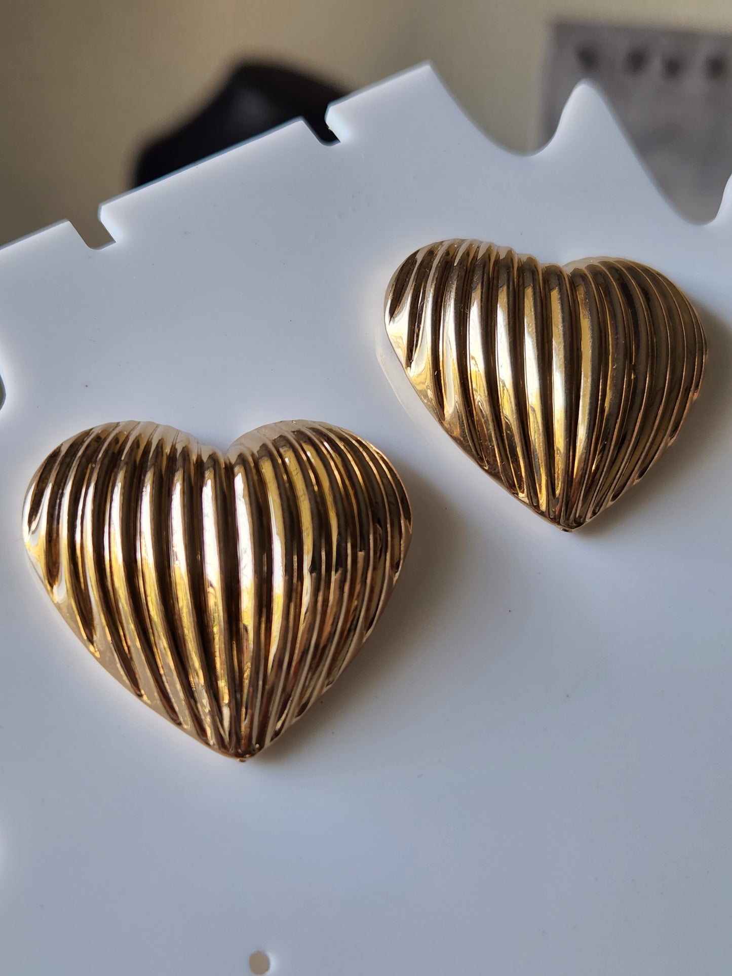 Heart 3D Chunky Stud Earrings