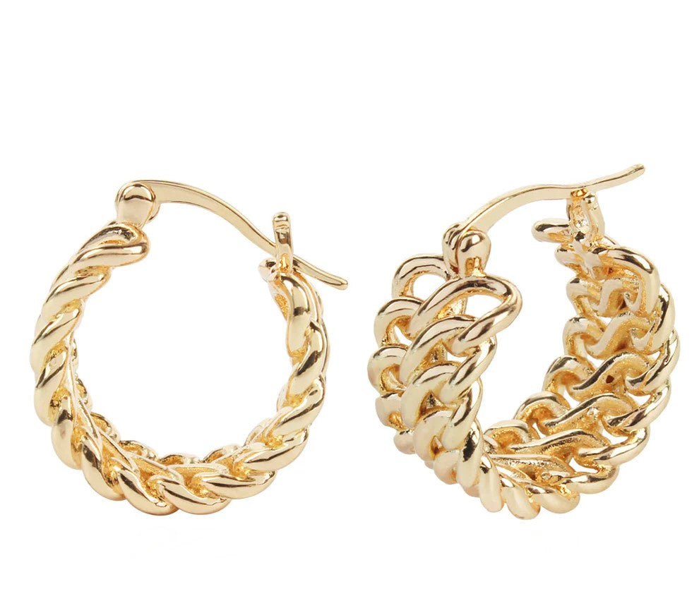 Daily Trendy Mini Chain Gold Hoop