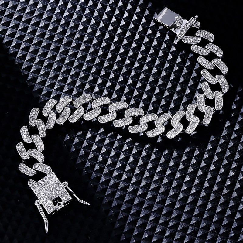 BS Unisex Bracelets Men / women stylish CZ Diamond Stainless steel & waterproof Anti Tarnish Bracelet for your daily style